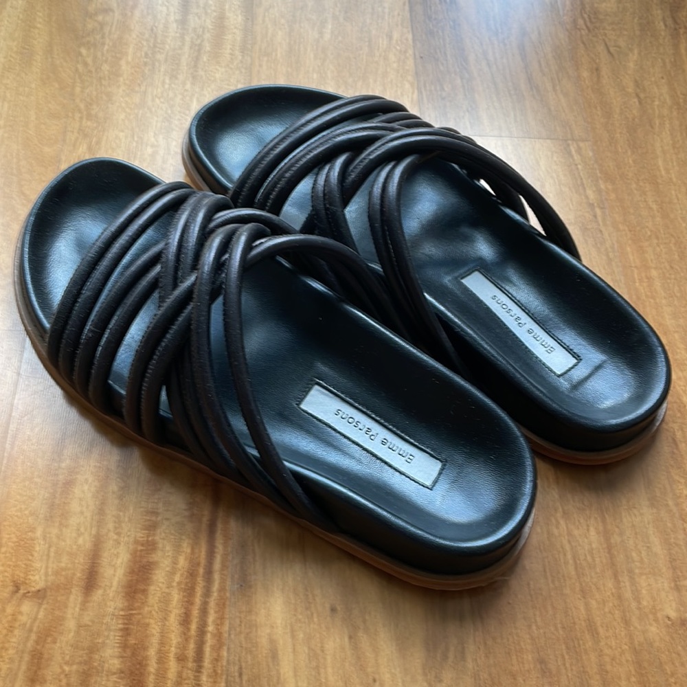 Emme Parsons black Evvie slide SIZE 37 Emme Parsons sandals